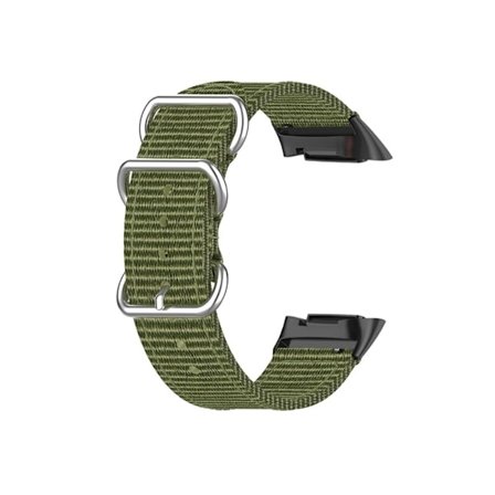 Fitbit Charge 5 klockarmband i elastisk nylon - Militärgrön