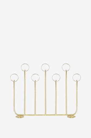 Globen Lighting - Adventslysestake Natale 7 - Messing - Adventsstaker - Fra Homeroom