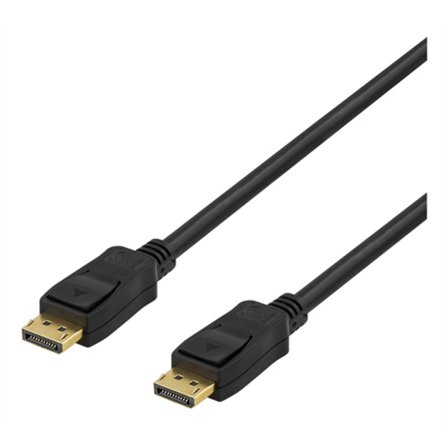 DELTACO DisplayPort kabel, 5m,4K UHD,DP,1.2,Svart