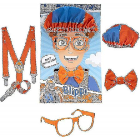 Kostume-Rollespil Tilbehør, Perfekt Til Forklædning Og Leg - Inkluderer Ikonisk Orange Sløjfe, Seler, Hatte Og Briller