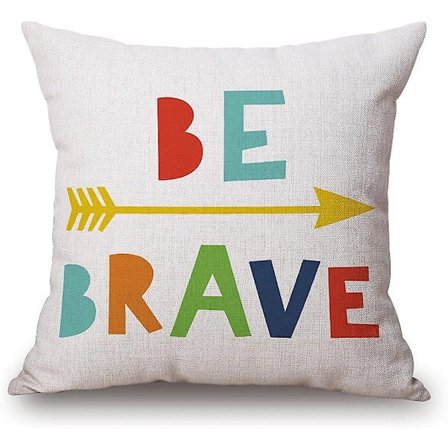 Pudebetræk i hør og bomuld, dekorativt firkantet pudebetræk, 45 x 45 cm