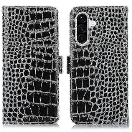 Nyhed til Samsung Galaxy A36 5g Etui Krokodille Tekstur Ægte Ko Læder Telefonpung Cover - Rød