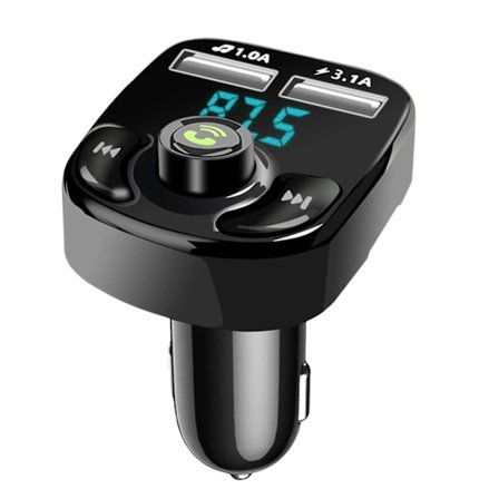 Bluetooth-kompatibel bil Mp3-spelare 3.1a Dubbel USB Snabbladdning Power Adapter Biltillbehör(Touch-tone)
