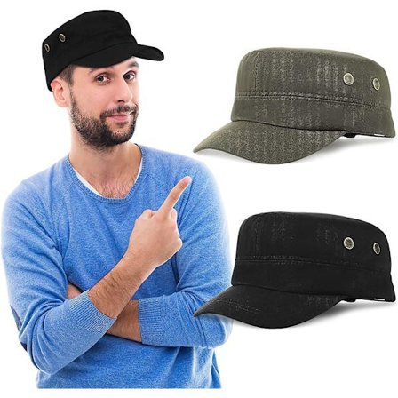 /EA/ 2 st Militärstil keps herr bomull armé keps unisex armé militär platt keps