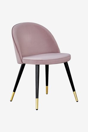 Venture Home - Stol Velvet Mässing 2-pk - Rosa - Stoler - Fra Homeroom