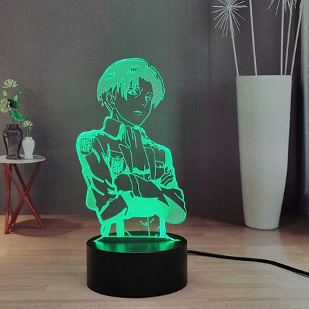 Levi Lamp, Rivaille Rival Manga Figurer LED Nattlampa, Ani