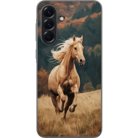 Kompatibel Mobilcover til Samsung Samsung Galaxy A56 Imponerende hest der galopperer gennem efterårsmiljøet med varme farver og en dyb følelse af n