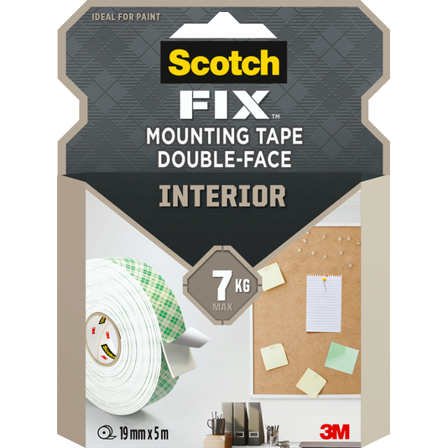 SCOTCH MONTERINGSTAPE INNENDØRS 19MMX5M 7KG