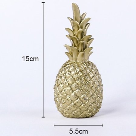 IC Pohjoismainen tyyli hartsi kulta ananas sisustus olohuoneen ikkuna kulta