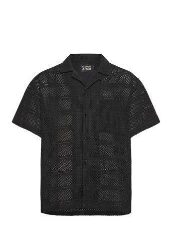 Scotch & Soda | Crochet Short-Sleeved Relaxed-Fit Shirt | M
