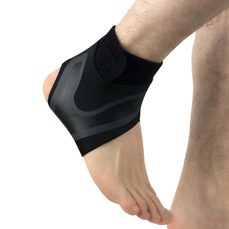 Ankelstøtte i neopren med borrelås for forstuinger og muskelsmerter