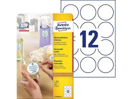 AVERY Self-Adhesive Label Circle