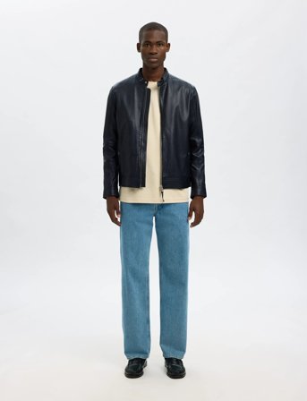 Selected Slharchive Classic Leather Jkt Noos - Black - M