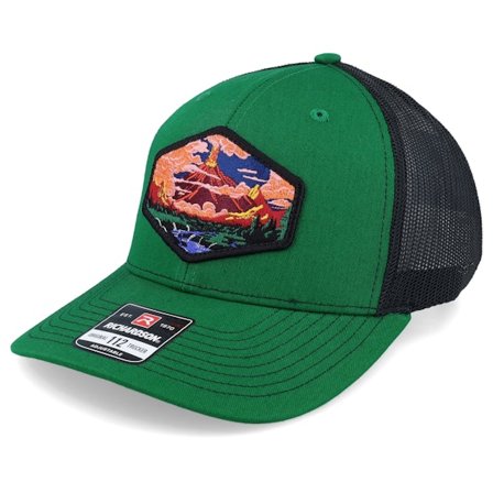 Wild Spirit - Grønn trucker Caps - Vulcano Green/Black Trucker @ Hatstore