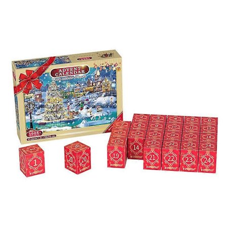 Adventskalender 2024 Jigsaw Puzzle 1008 Brikker Puslespill 24 Dager Julekalender for Barn