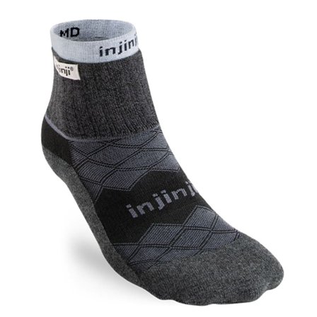 Injinji Liner+Runner Mini-Crew Men workout socks Black L/XL
