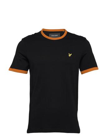 Ringer T-Shirt T-shirts Short-sleeved Svart Lyle & Scott