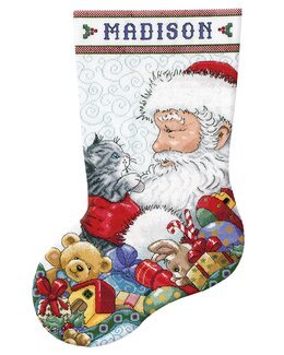 Broderikit Julesok Kattevennen - Design Works Crafts