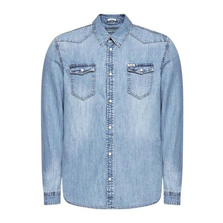Guess Casual Shirts Blå, Herre Skjorter