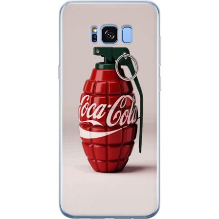 Kompatibelt Mobildeksel til Samsung Samsung Galaxy S8+ Kunstnerisk illustrasjon av Coca Cola granateple i rødt og grønt, pop art inspirert motiv med