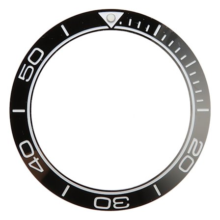 41.5mm Keramisk Klokke Bezel Innlegg Ring Svart Base Hvit Siffer Full Linje Reparasjon Erstatningstilbehør