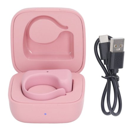 Bluetooth-kaukosäädinrengas sivun kääntäjä kameran suljin selfie-painike latauskotelolla puhelimelle vaaleanpunainen