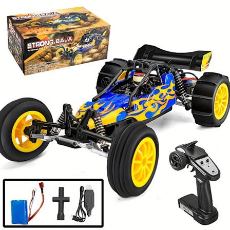 RC-bil, 1/14 skala 2,4 GHz fjärrstyrd bil, 4WD 50 km/h höghastighetsracingbil, terrängbuggy driftbil RTR med aluminiumlegeringschassi