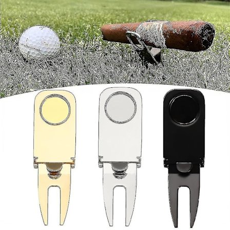 Cigarrhållare Golf Divot Verktyg Markör Cigarrhållare, Golf Cigarrhållare, Magnetisk Cigarrhållare, Golf Divot Reparationsverktyg (1 st)