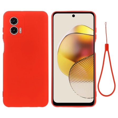 Matte Liquid silikone cover til Motorola Moto G73 - Rød