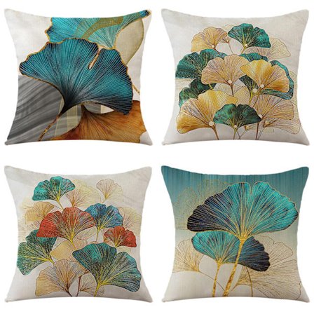 Set med 4 putetrekk, putetrekk 45x45 putetrekk dekorative