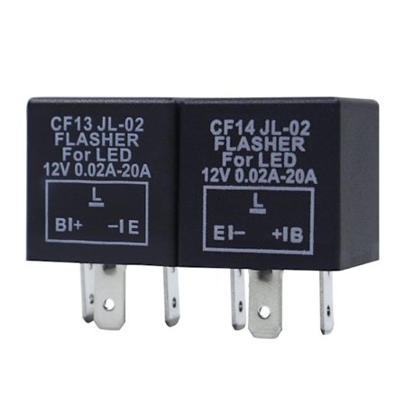 2 stk Blinkrelais 12V Motorcykel Indikatorer LED Lys Blinkrelais