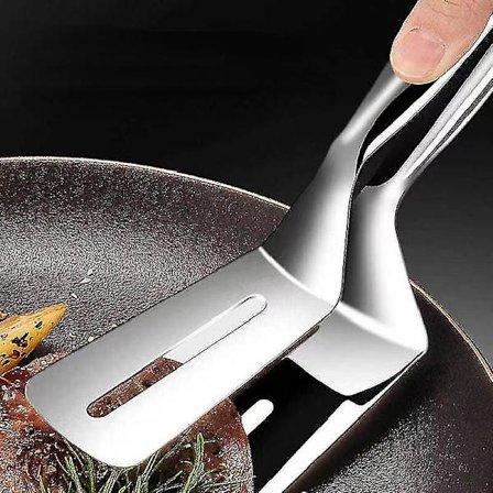 Rustfritt stål stekespade klips steking fisk spade steking biff spade multifunksjonell mat klips steking fisk biff klips 26cm