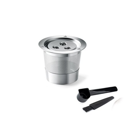 K Cups Återanvändbara kaffekapslar för Ninja Dual Brew kaffemaskin svart sked