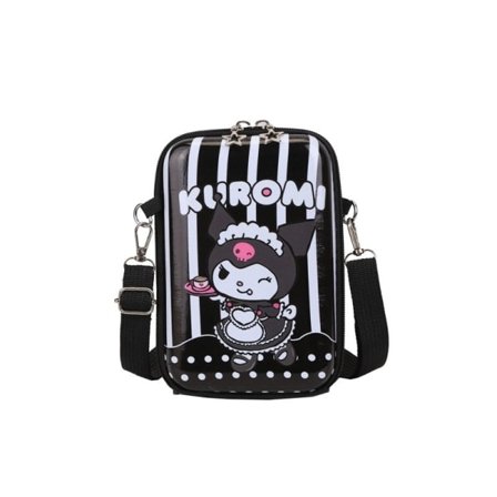 Sanrio Kuromi Messenger Bag för Kvinnor Anime Hårdskalväska