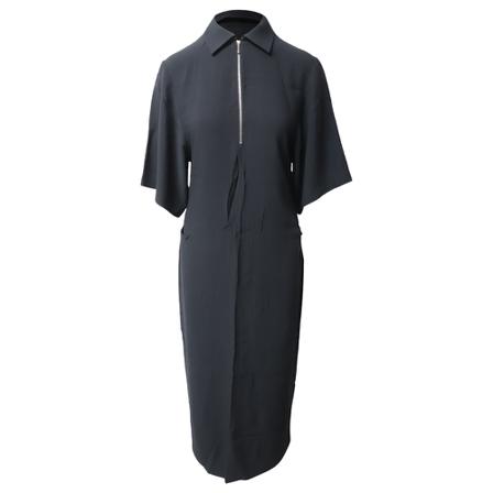 Joseph, Fletcher Midi Crepe Dress Viscose Zwart, Dames, Maat:L