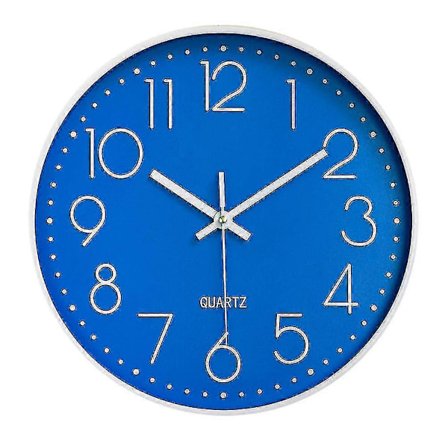 Tyst Väggklocka 12 Tum Köksklocka Kvarts Batteridriven Rund Modern Heminredningsklocka