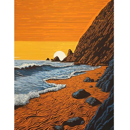 Seaside Fantasy Diamantmålningskit - 5D Full Drill DIY Heminredning Väggkonst