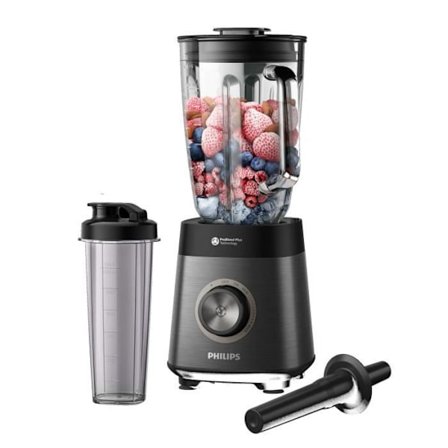 Blender mixeur - PHILIPS - HR3041/00 - Serie 5000 med flaska - 1200W - 2L - Metall