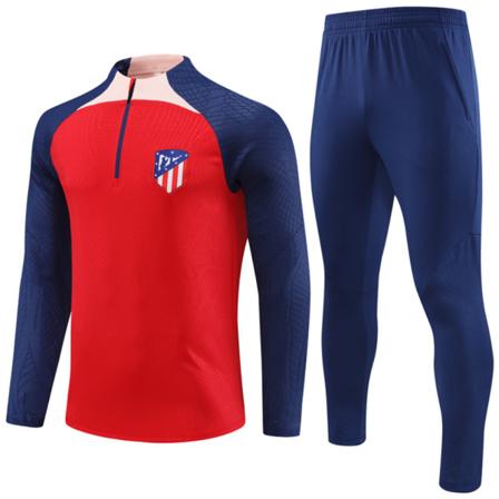 23-24 Uusi Atletico Madrid aikuisten ja lasten pitkähihainen treenipuku pitkähihainen trikoopuku joululahja red 10
