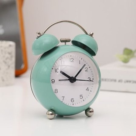 Skrivbord Multifunktionell Cartoon Söt Digital Väckarklocka med Nattljus (Grön)