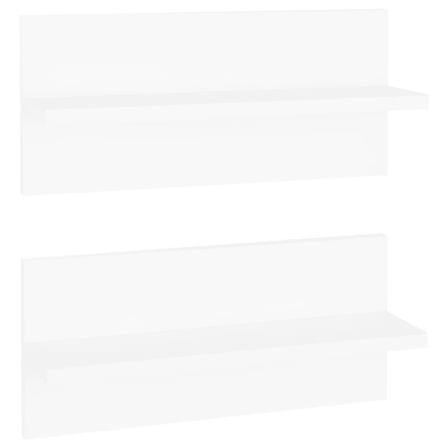 Vidaxl Vägghyllor 2 St Vit 40x11,5x18 Cm Konstruerat Trä Vit
