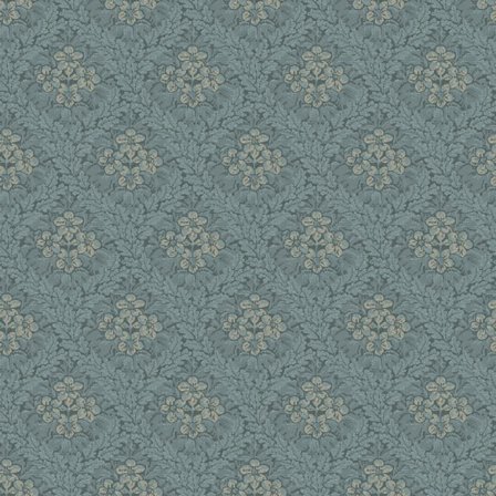 Duro Tapetprov, Gysinge II 098-03P Gammalsvenska Papper, Blå, L, , Färg & tapeter