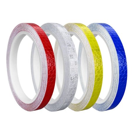 Refleksbånd på rull, 1cm*8m Sikkerhetsvarslingstape Sikkerhetsmerking Refleks Vanntett Tape Høy Synlighet Refleksklistremerke for Biler Sykler