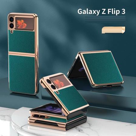 Skal / Case / Fodral För Samsung Galaxy Z Flip3 5g Mörkgrön