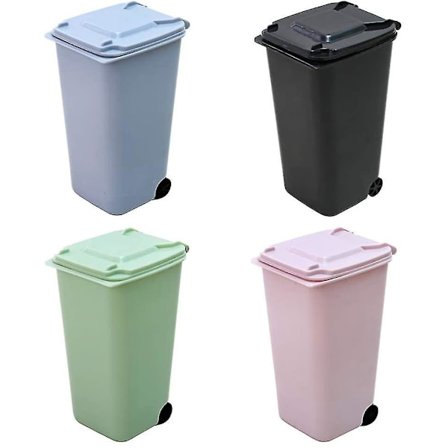 4 kpl Pöytätietokoneen Minikokoinen Roskakori Pieni Tienvarsi Roskakori Muovi Jäteastia Pieni