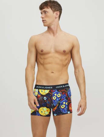 Jack & Jones Jacsugar Skull Trunks 3 Pack. Noos - Black - XXL