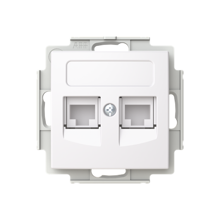 ABB Saga FOT6208-916 Datauttak med to Keystone RJ45-kontakter, Datamaskin & surfing