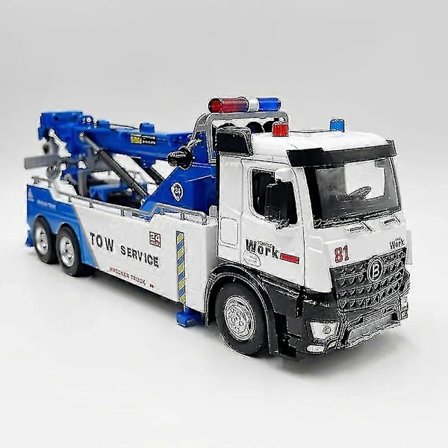 1:32 Diecast Modellbil Leke Stor Dobbelkrok Trafikkvei Redningstjeneste Lastebil Miniatyrmodell Med Lyd Lys Stor