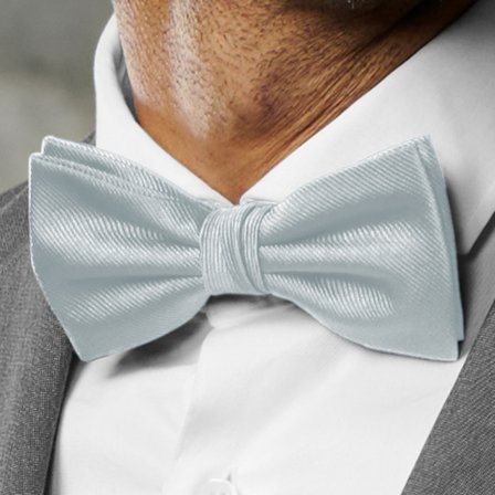 Arctic Blue Pre-Tied Grosgrain Bow Tie for Men - Pre-tied bow ties