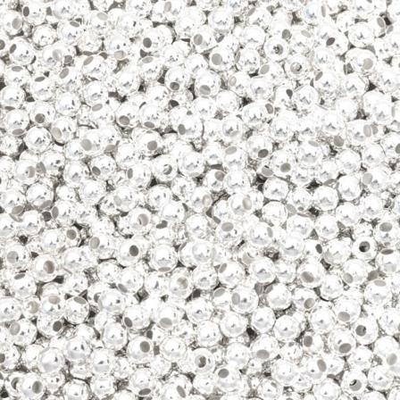 30-500 st Pläterade-guld metallpärlor Rund fröavståndsbricka Lös legeringspärlor för smyckenstillverkning DIY-armband halsringstillbehör Silver 4mm 